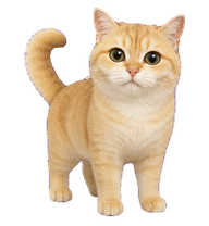 Spinach cream-gold cat Codex pet